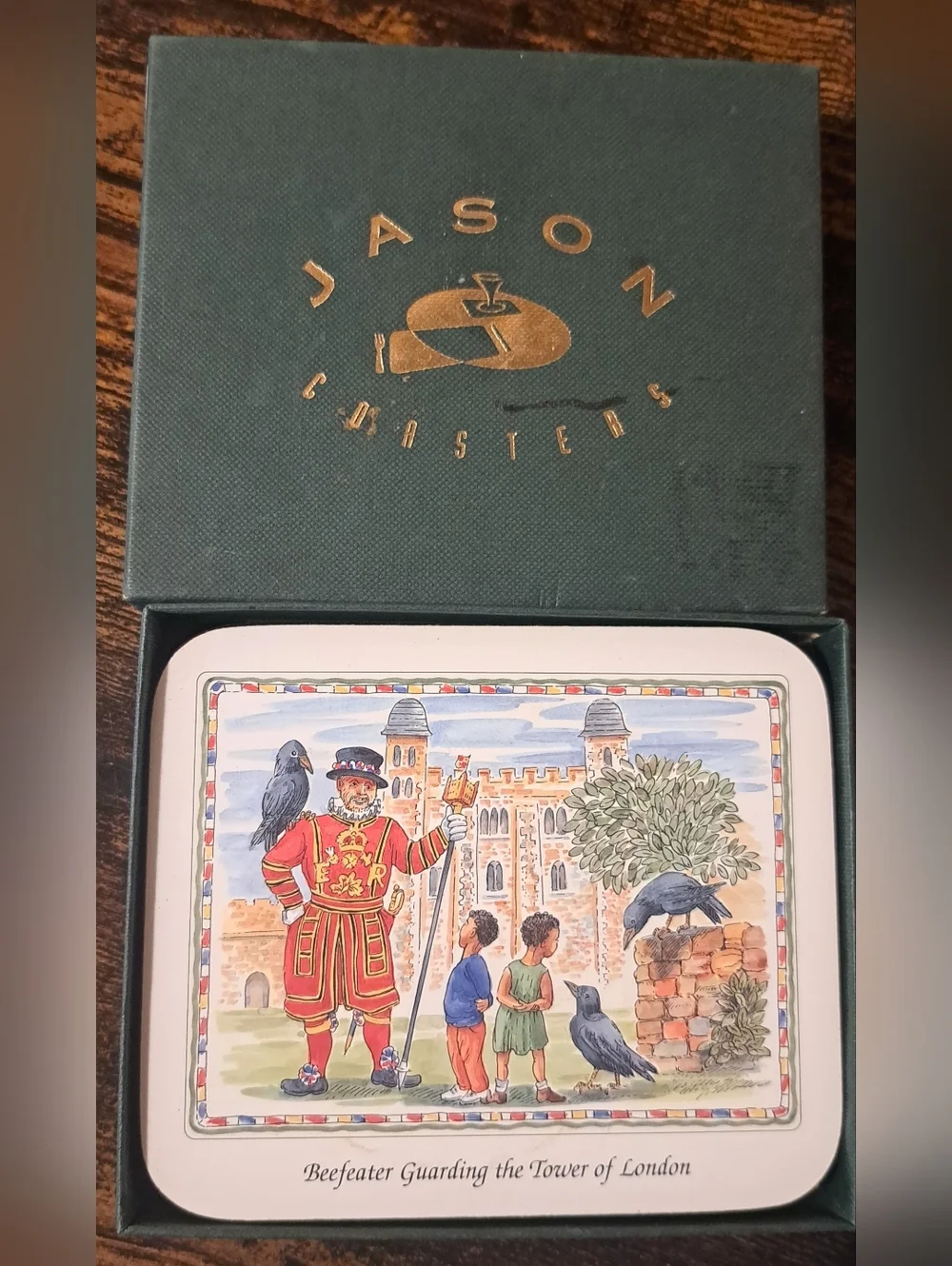 JASON  COASTERS  London Characters Scenes Set of 6 Cork Back  Open Box